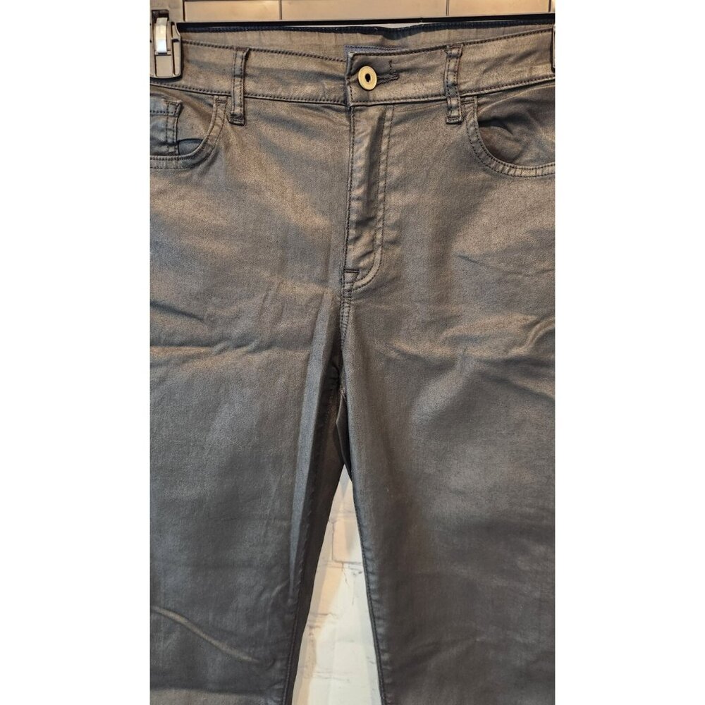 Tommy Hilfiger Jeans Greenwich Skinny Mid-rise Stretch Black Wax Denim Womens 14 - Picture 5 of 13